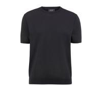 OLYMP SIGNATURE Casual Regular Fit Halbarmpullover schwarz, Einfarbig