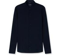 OLYMP SIGNATURE Casual Tailored Fit Leinenhemd blau, Faux-uni