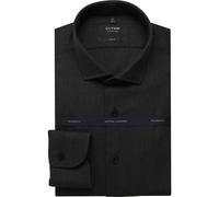 OLYMP SIGNATURE Casual Tailored Fit Flanellhemd anthrazit, Einfarbig