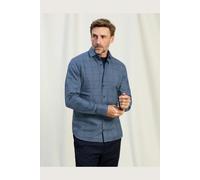 OLYMP SIGNATURE Casual Tailored Fit Flanellhemd blau, Kariert