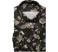 OLYMP SIGNATURE Casual Tailored Fit Flanellhemd graugrün, Bedruckt