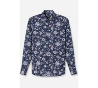 OLYMP SIGNATURE Casual Tailored Fit Flanellhemd nachtblau, Bedruckt