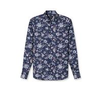 OLYMP SIGNATURE Casual Tailored Fit Flanellhemd nachtblau, Bedruckt