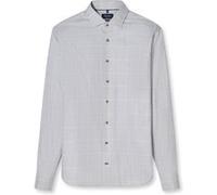 OLYMP SIGNATURE Casual Tailored Fit Flanellhemd hellgrau, Kariert