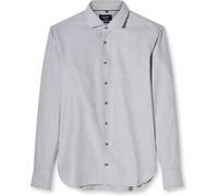 OLYMP SIGNATURE Casual Tailored Fit Hemd hellgrau, Faux-uni