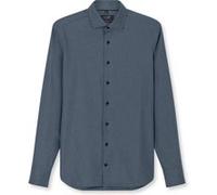 OLYMP SIGNATURE Casual Tailored Fit Flanellhemd anthrazit, Einfarbig