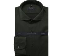 OLYMP SIGNATURE Casual Tailored Fit Hemd oliv, Einfarbig