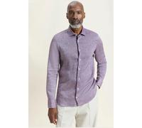 OLYMP SIGNATURE Casual Tailored Fit Leinenhemd pflaume, Faux-uni