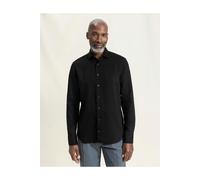 OLYMP SIGNATURE Casual Tailored Fit Leinenhemd schwarz, Faux-uni