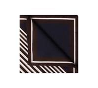 OLYMP SIGNATURE Einstecktuch blau/braun/weiss, Gestreift