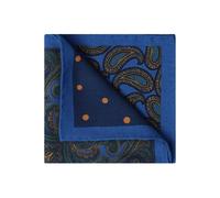 OLYMP SIGNATURE Einstecktuch blau/gelb, Gemustert