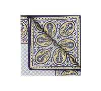 OLYMP SIGNATURE Einstecktuch blau/gelb, Gemustert