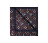 OLYMP SIGNATURE Einstecktuch braun/blau, Gemustert