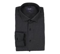 OLYMP SIGNATURE Casual Tailored Fit Flanellhemd anthrazit, Einfarbig