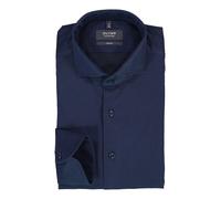 OLYMP SIGNATURE Soft Business Tailored Fit Hemd marine, Einfarbig
