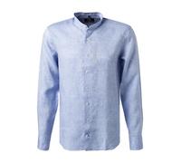 OLYMP Signature Hemd Herren Langarm Leinen blau, 43