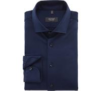 OLYMP SIGNATURE Tailored Fit Jerseyhemd nachtblau, Einfarbig