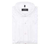 OLYMP SIGNATURE Tailored Fit Jerseyhemd weiss, Einfarbig