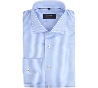 OLYMP Signature Hemd Herren Slim Fit Langarm Baumwolle blau, 41
