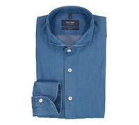 OLYMP Signature Jeanshemd Herren Langarm Baumwolle blau, 39