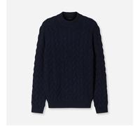 OLYMP SIGNATURE Soft Business Regular Fit Rollkragenpullover nachtblau, Zopfmuster