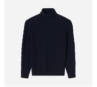 OLYMP SIGNATURE Casual Regular Fit Pullover nachtblau, Zopfmuster