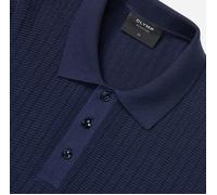 OLYMP SIGNATURE Casual Regular Fit Strickpolo nachtblau, Einfarbig