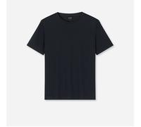 OLYMP SIGNATURE Tailored Fit T-Shirt Rundhals schwarz, Einfarbig