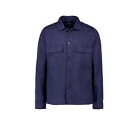 OLYMP Signature Overshirt Herren Regular Fit Langarm Kent-Kragen Leinen blau, XL
