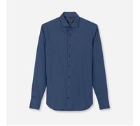 OLYMP SIGNATURE Casual Tailored Fit Flanellhemd nachtblau, Einfarbig