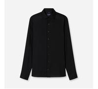 OLYMP SIGNATURE Soft Business Tailored Fit Leinenhemd schwarz, Einfarbig