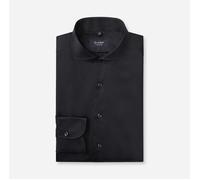 OLYMP Signature Hemd Herren Slim Fit Langarm Baumwolle schwarz, 44