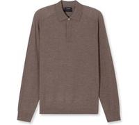 OLYMP SIGNATURE Strick Premium Polo langarm Herren, Braun, , XL (84026427XL)