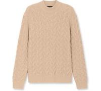 OLYMP SIGNATURE Casual Regular Fit Pullover caramel, Zopfmuster
