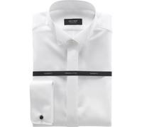 OLYMP SIGNATURE Tailored Fit Galahemd weiss, Faux-uni