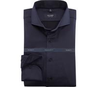 OLYMP SIGNATURE Tailored Fit Hemd blau, Faux-uni