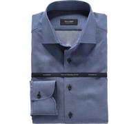 OLYMP SIGNATURE Tailored Fit Hemd rauchblau, Faux-uni