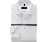 OLYMP SIGNATURE Tailored Fit Jerseyhemd weiss, Einfarbig