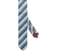 OLYMP Slim Krawatte blau/grün/weiss, Gestreift