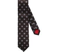 OLYMP Slim Krawatte braun/blau, Gemustert