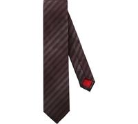 OLYMP Slim Krawatte schwarz/lila, Gestreift