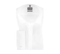 OLYMP Luxor Soirée, Smokinghemd, comfort fit, Weiß, Kläppchen, 44 (0295650044)