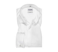 OLYMP Smokinghemd Herren Slim Fit Umschlagmanschetten Baumwoll-Stretch weiß, 40