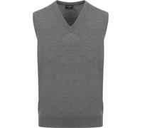 Pullunder OLYMP "OLYMP Casual Strick, Pullunder", Herren, Gr. M, silbergrau, 100% Schurwolle, Pullover Pullunder (70595943-M) silbergrau