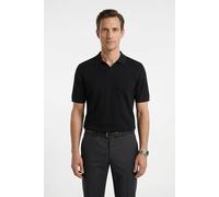 OLYMP "Strick Casual" mit geripptem Kragen, unifarben (74251155-L) schwarz