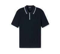 OLYMP - Strick-Poloshirt mit Polokragen und Kontrastdetails blau - Gr. - M