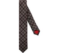 OLYMP Super Slim Krawatte schwarz/grau, Gemustert