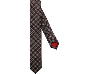 OLYMP Super Slim Krawatte schwarz/grau, Gemustert