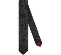 OLYMP Super Slim Krawatte schwarz/silber, Gemustert