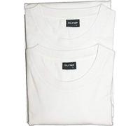 OLYMP T-Shirt Doppelpack Weiß Rundhals Größe S